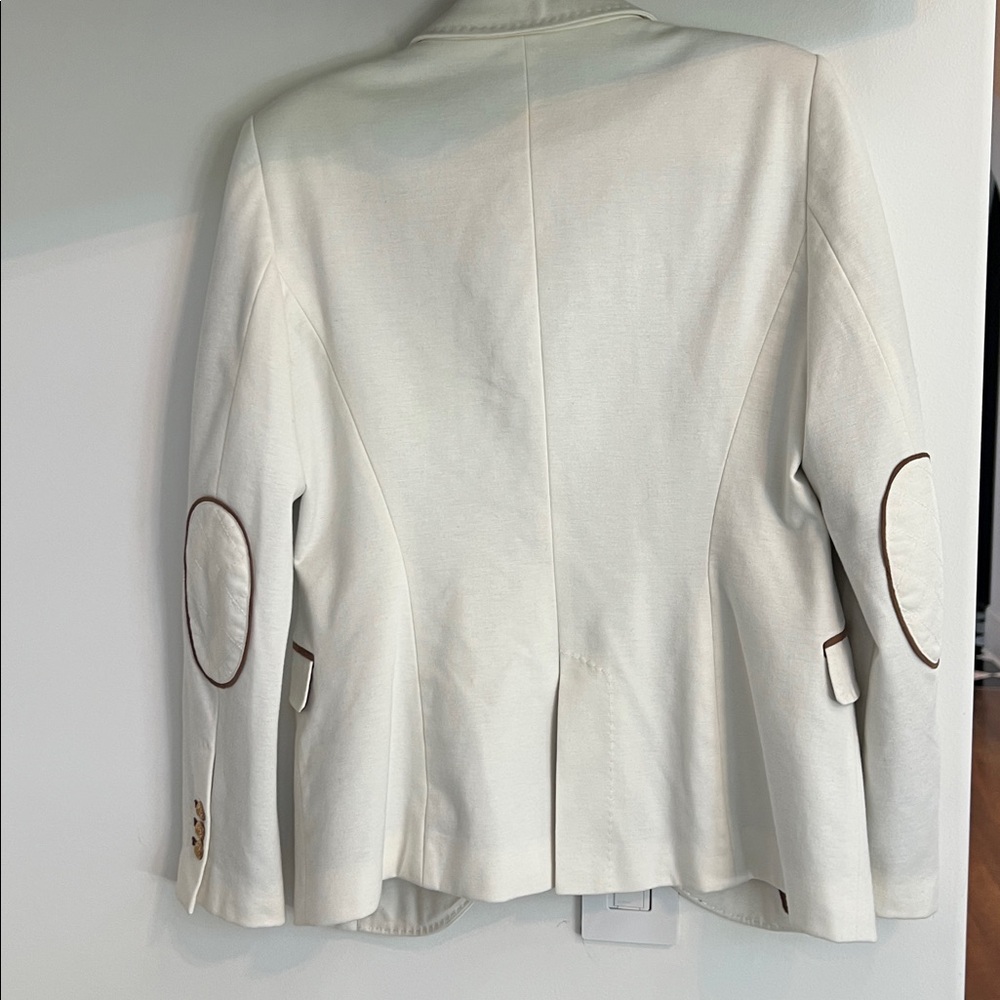 Zara Basic White And Brown Blazer - image 6